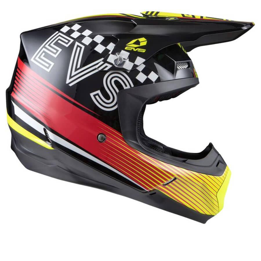 EVS T5 Torino Helmet with stylish graphics and superior protection, perfect for motocross and off-road enthusiasts.